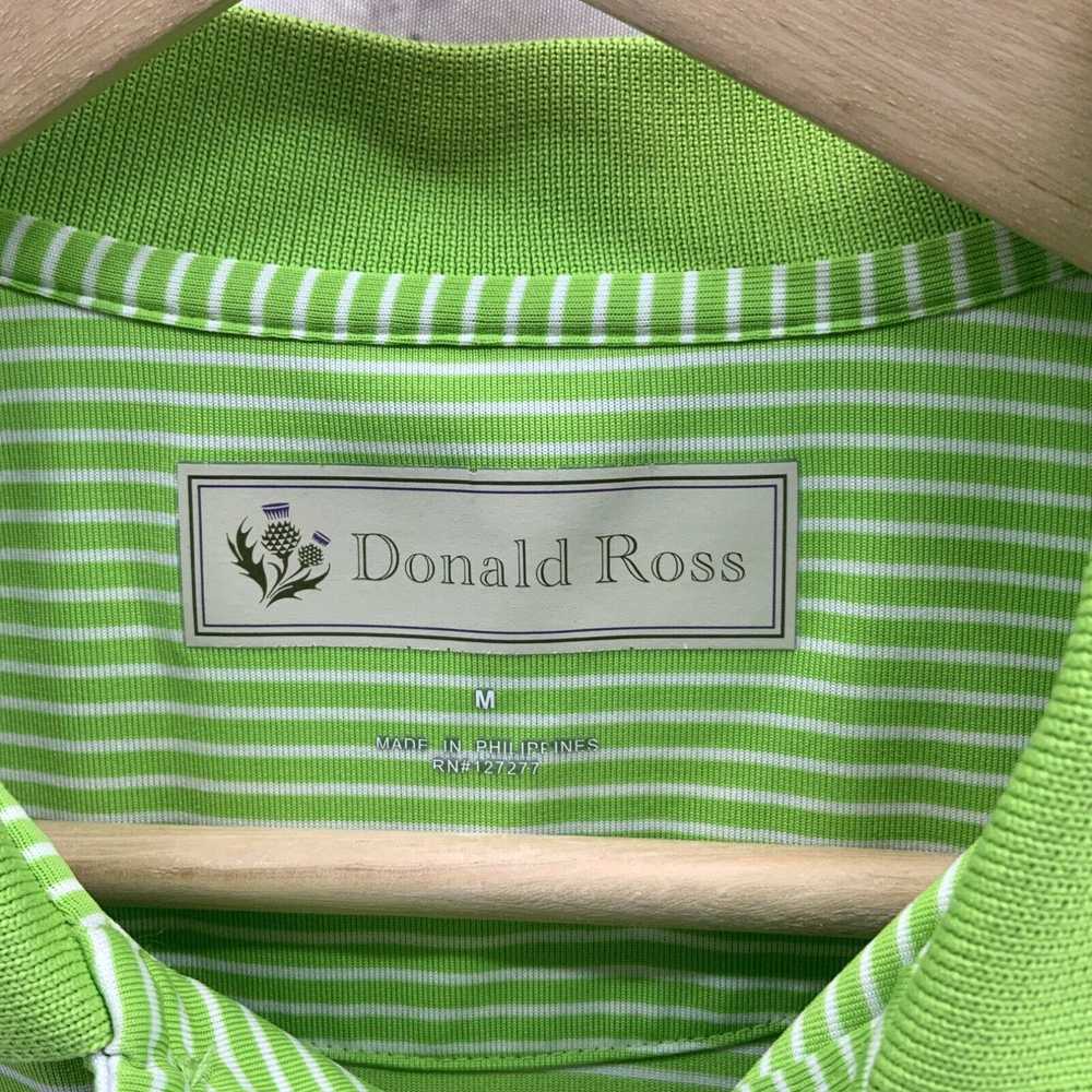Vintage Donald Ross Polo Shirt Mens Sz M Green Wh… - image 3