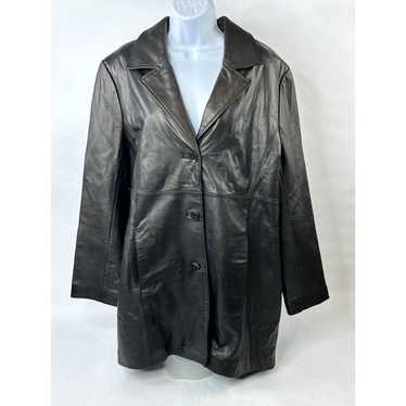 Vintage Wilsons Leather Jacket Womens XL Black Pe… - image 1