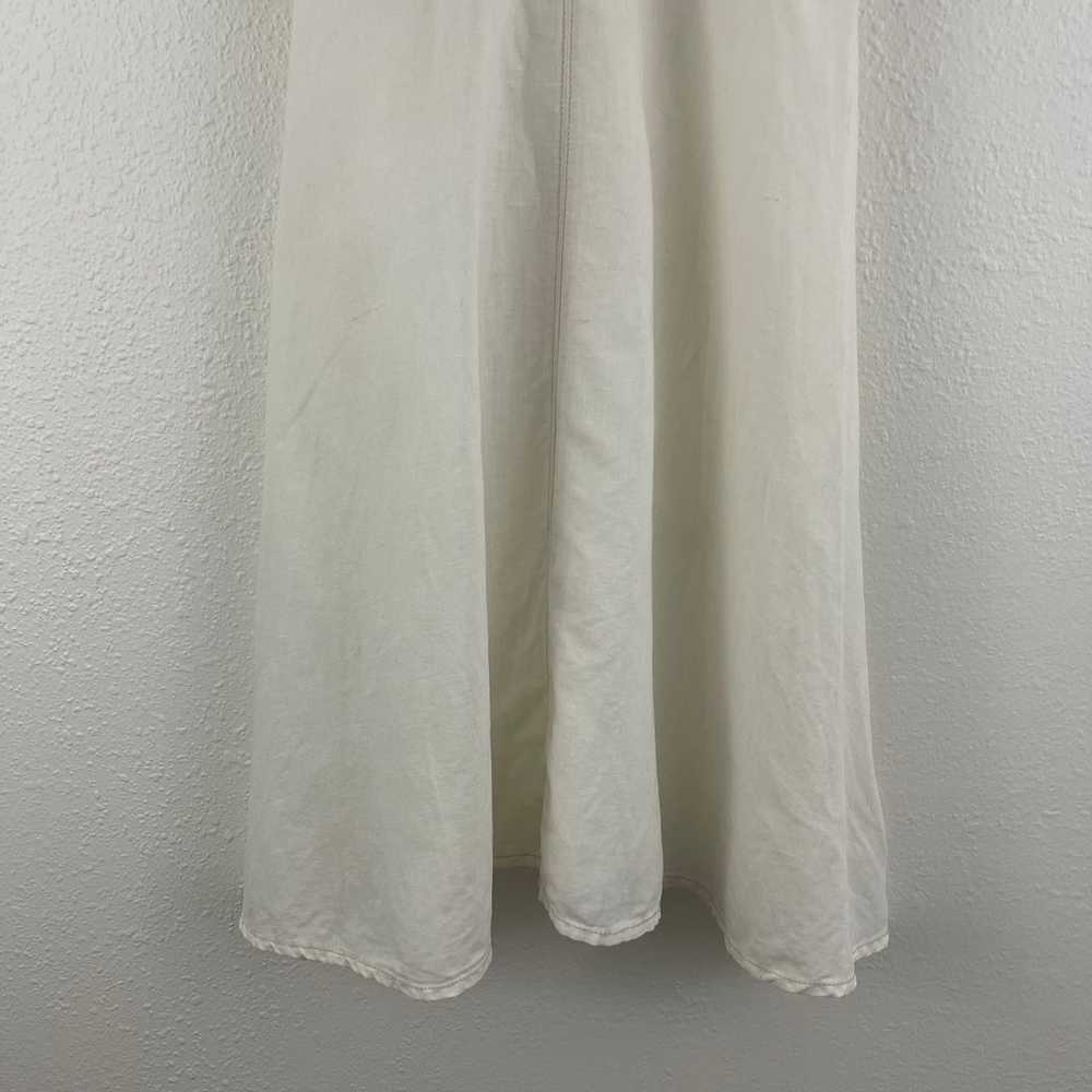FREE PEOPLE Vintage White Linen Blend Smocked Sum… - image 3