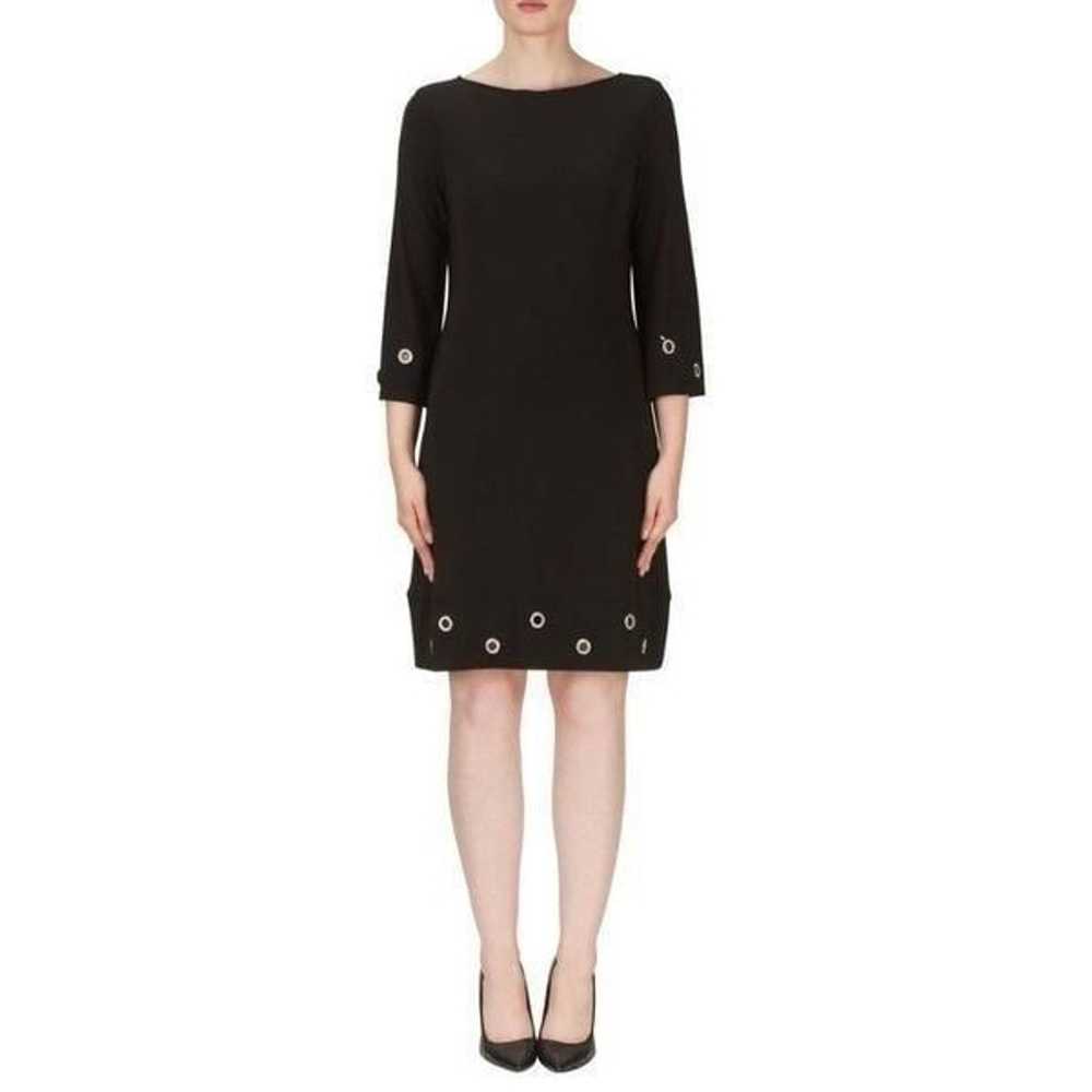 Joseph Ribkoff Black A Line Dress With Crystal Be… - image 1