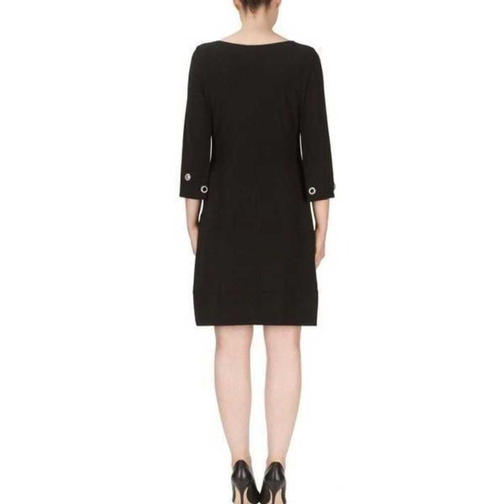 Joseph Ribkoff Black A Line Dress With Crystal Be… - image 3