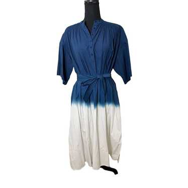 Apiece Apart Blue White Ombre Tie Waist Tunic Mid… - image 1