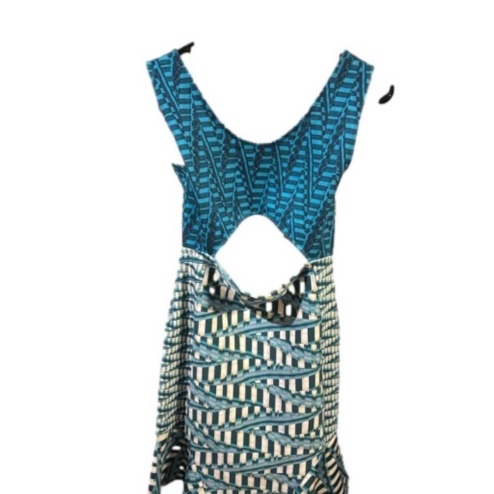 TORN by Ronnie Kobo aqua Lora flared dress seen o… - image 2