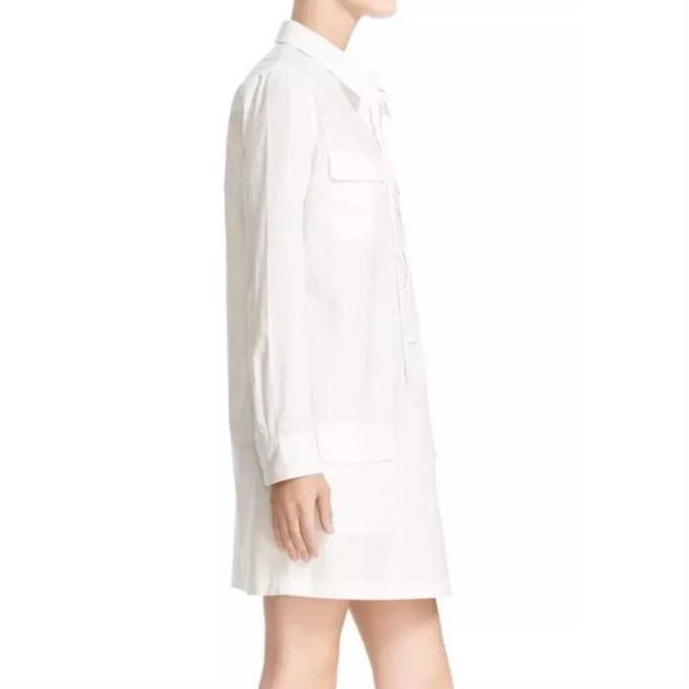 Equipment Femme Knox Lace Up White Cotton Mini Tu… - image 2