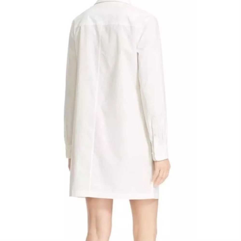 Equipment Femme Knox Lace Up White Cotton Mini Tu… - image 3