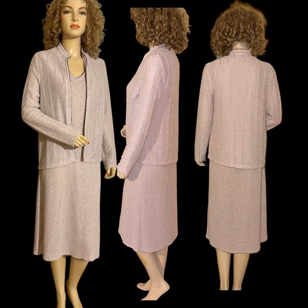 Vintage Ronnie Heller MJ Lavender Dress Suit Set … - image 2