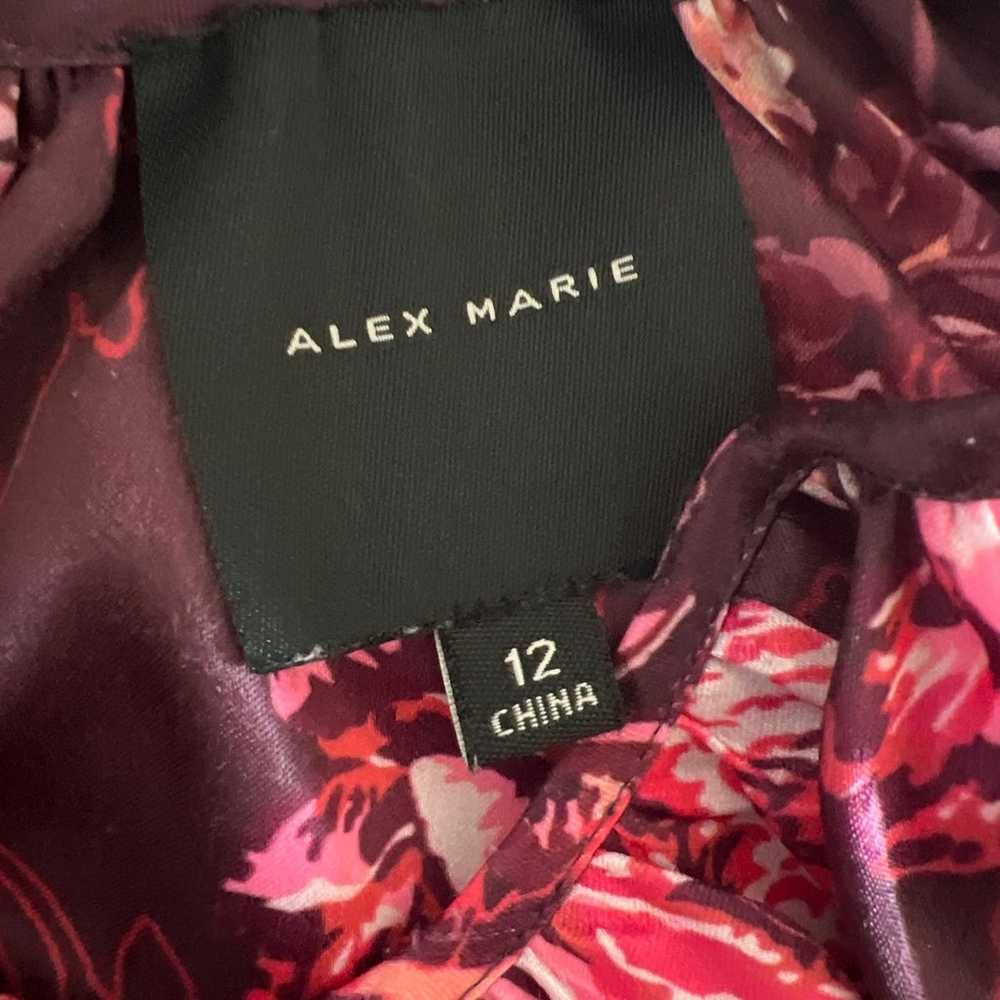 Alex Marie Purple Floral Maxi Dress size 12 - image 5