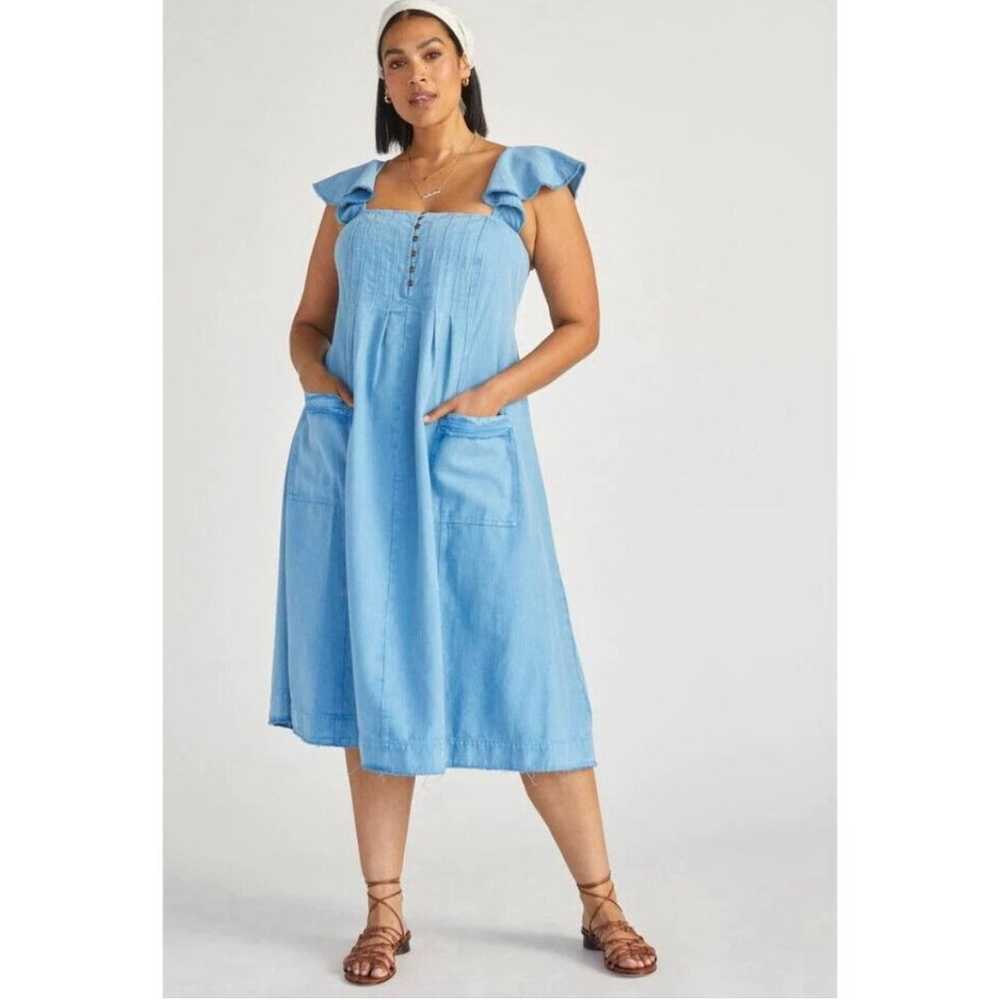 Pilcro Flutter Sleeve Midi Dress - image 1