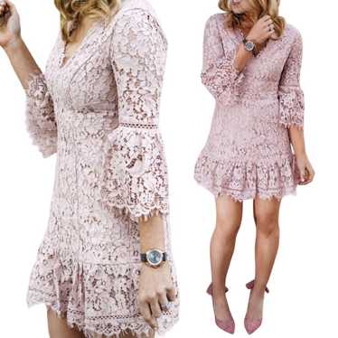Eliza J Mini Dress Floral Eyelash Lace Fit & Flar… - image 1