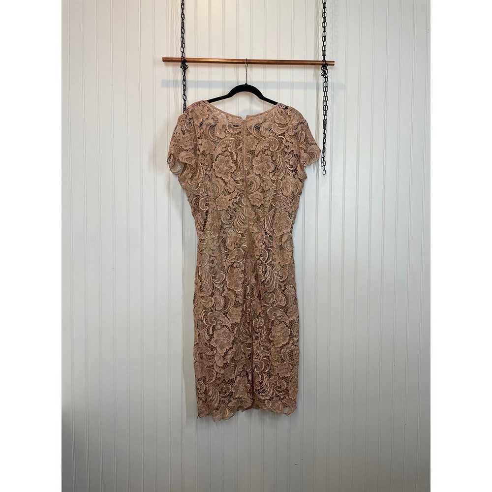 May Queen Tan Lace Overlay Midi Mother of the Bri… - image 3