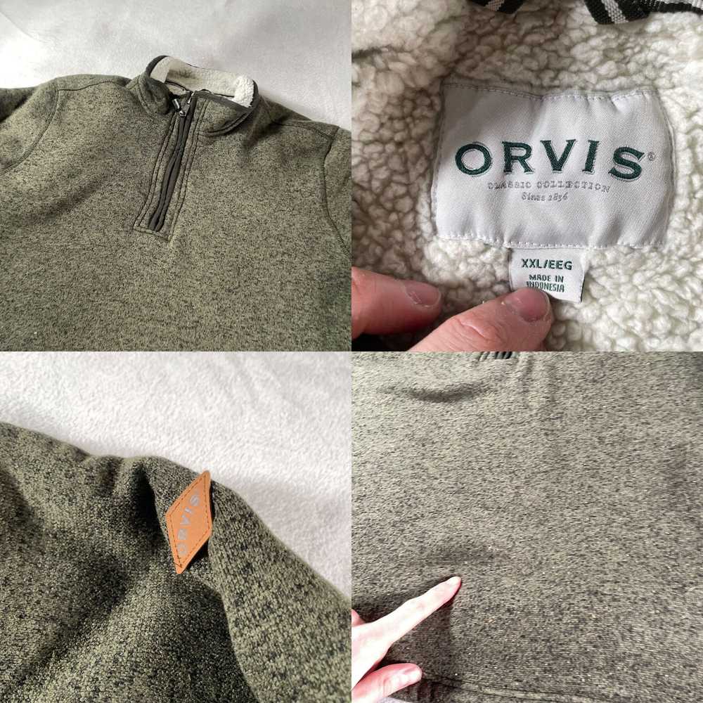 Orvis Orvis Sweater Mens 2XL XXL Green Quarter Zi… - image 4