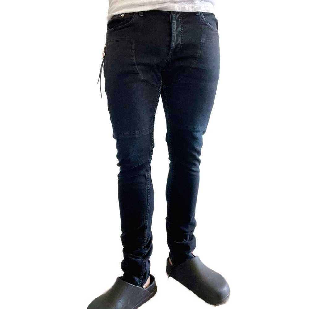 Mr. Completely Black Side Zip Skinny Jeans - image 2