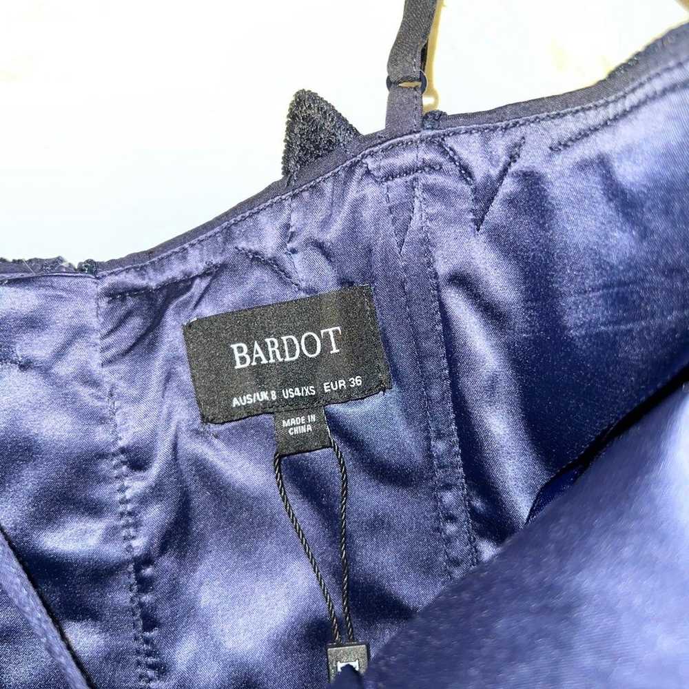 Bardot Lina Knee Length Lace Sheath Dress Navy si… - image 3