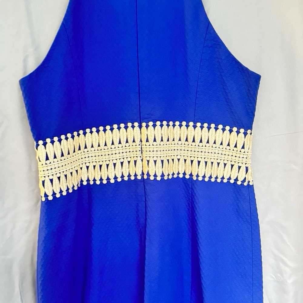 LILLY PULITZER Ashlyn Shift Dress Blue with Gold … - image 5