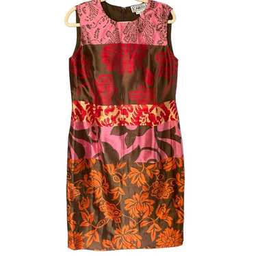 Carlisle 100% Silk Bodycon Dress Sleeveless Color… - image 1