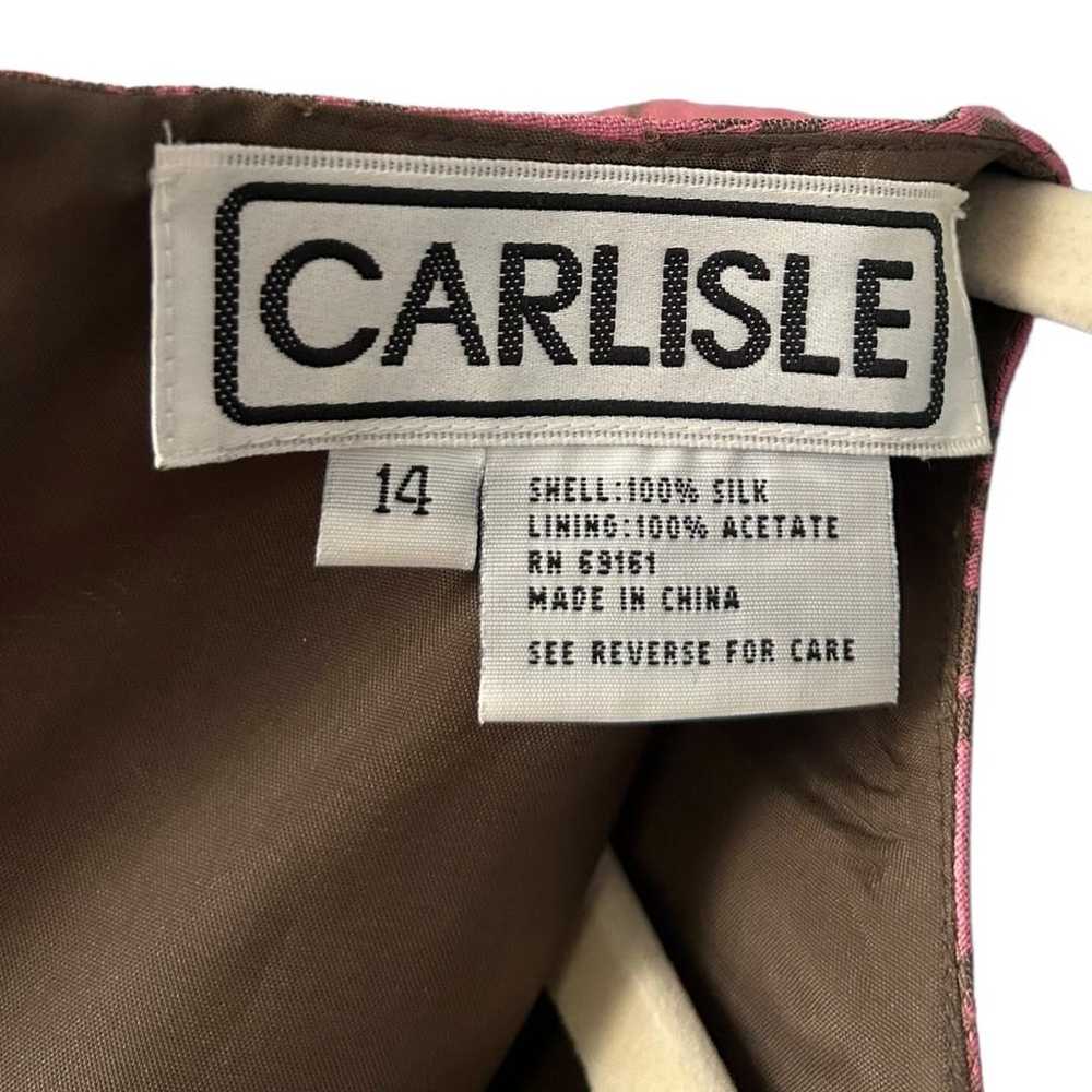Carlisle 100% Silk Bodycon Dress Sleeveless Color… - image 4