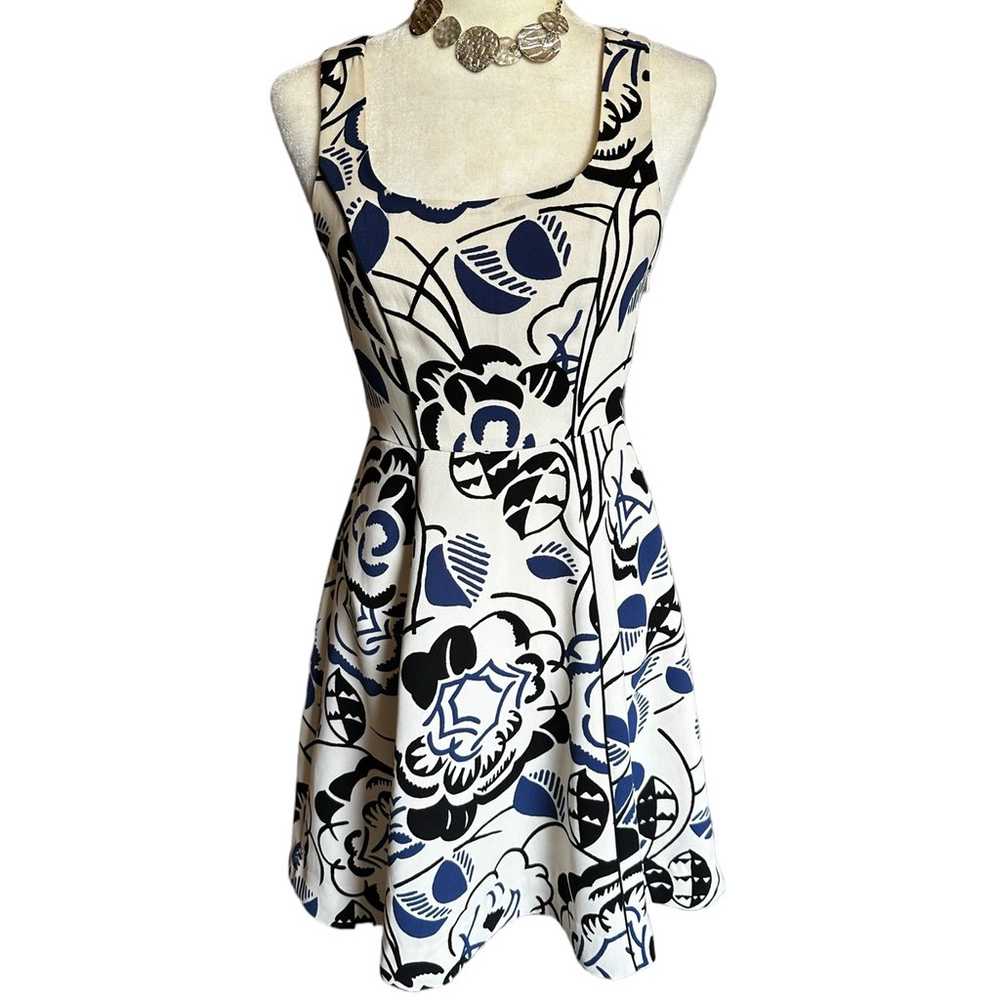 Anthropologie Vanessa Virgina Abstract Floral Dre… - image 1