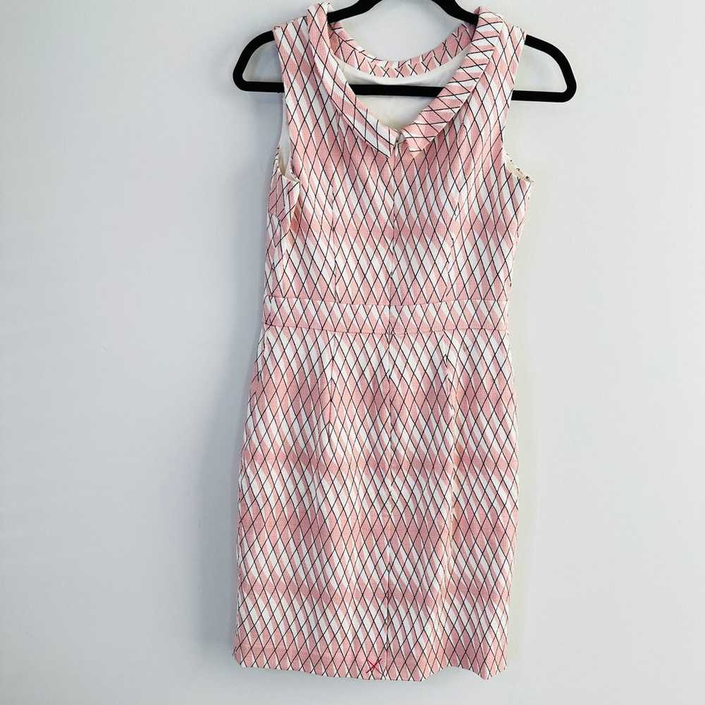 Boden pink & white geometric printed Martha dress… - image 5
