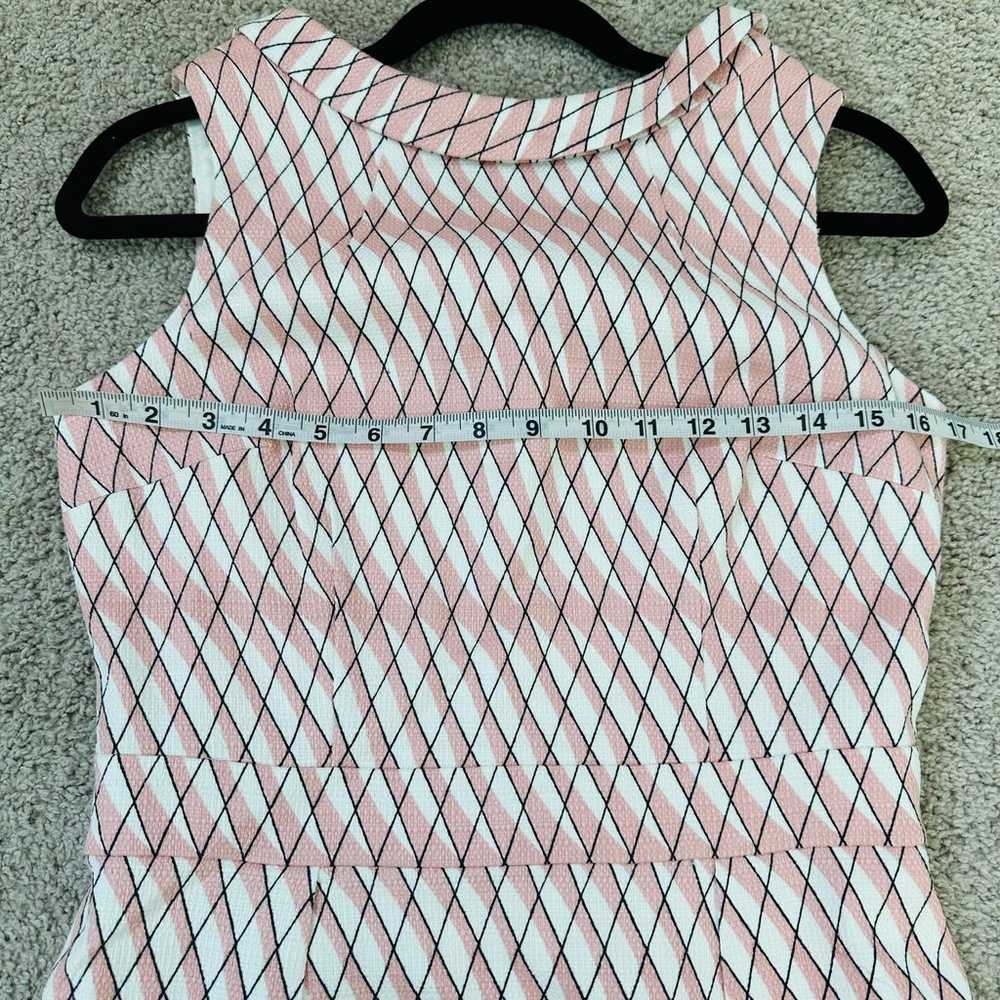 Boden pink & white geometric printed Martha dress… - image 6