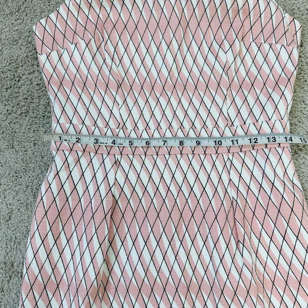 Boden pink & white geometric printed Martha dress… - image 7