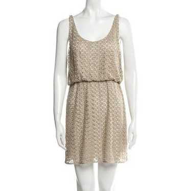 Alice+Olivia Womens Gold Lace Lined Stretch Tank D