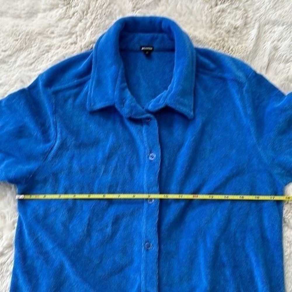 Monrow Terry Cloth Shirt Dress Blue Size M - image 11
