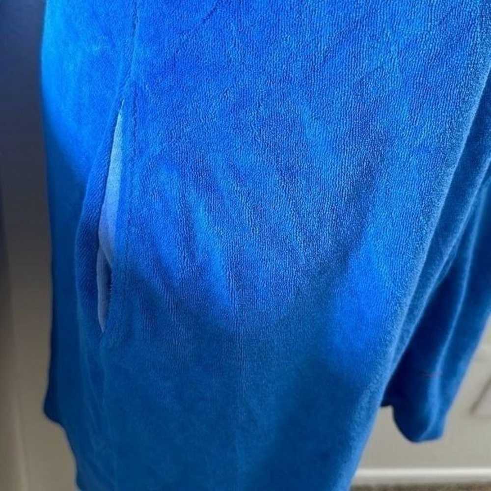 Monrow Terry Cloth Shirt Dress Blue Size M - image 8