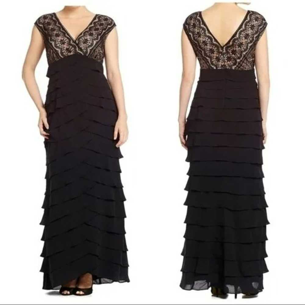 Adrianna Papell Gown 14W Black Nude Formal Cockta… - image 12