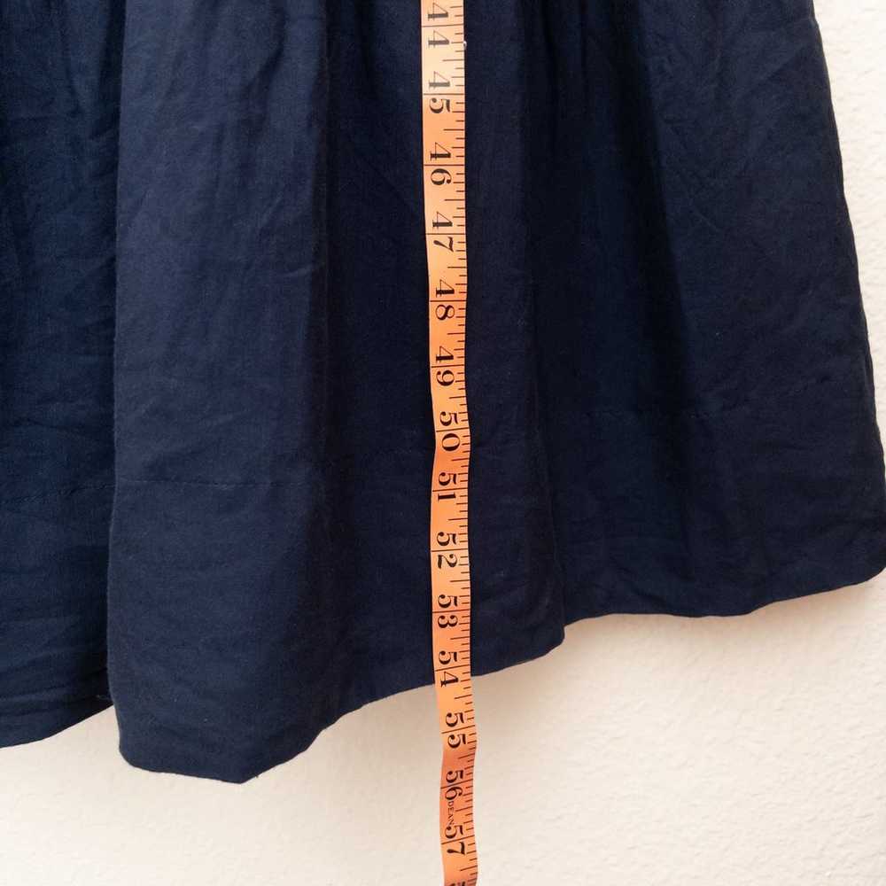 Jason Wu Navy Blue Linen Blend Tiered Maxi Dress … - image 10