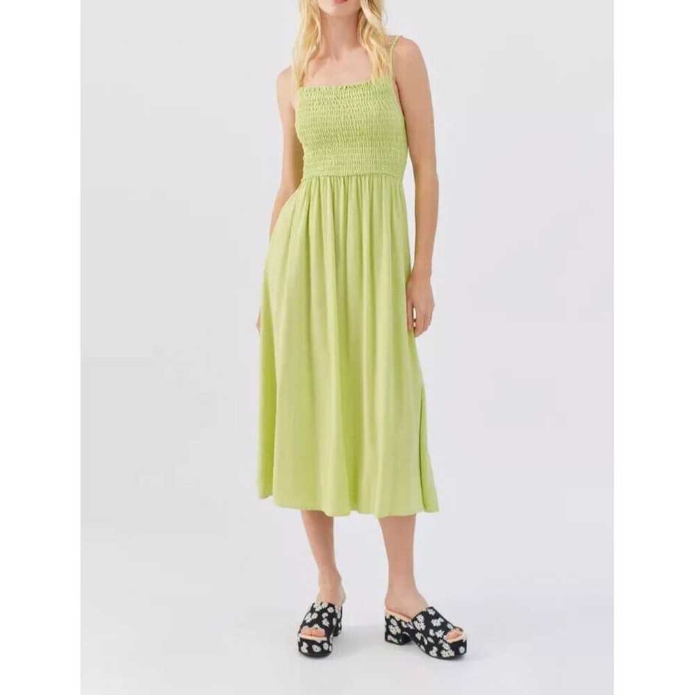 Lisa Says Gah Melanie Linen Smocked Strapless Mid… - image 2