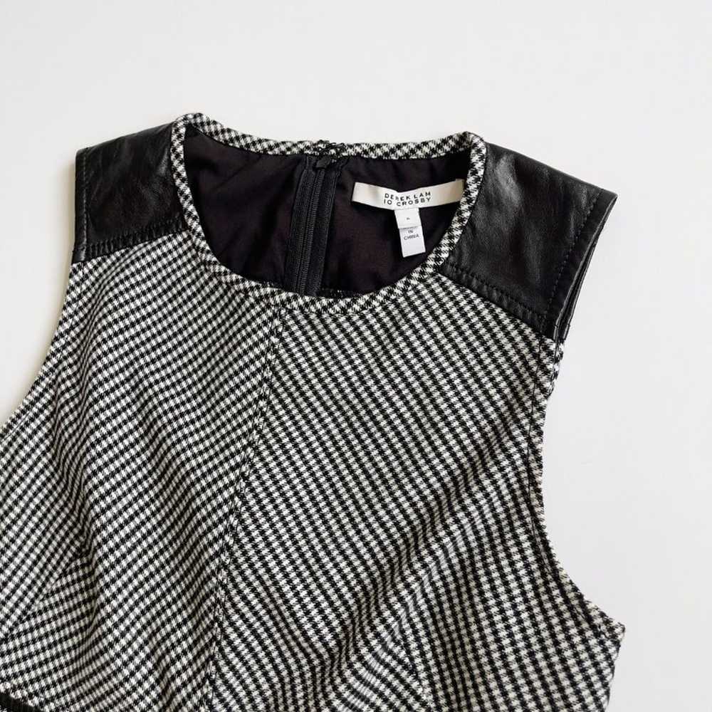 10 Crosby Derek Lam Houndstooth Mini Dress With L… - image 6