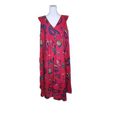 Vintage 80s Yakko Sleeveless Maxi Dress Summer Wo… - image 1