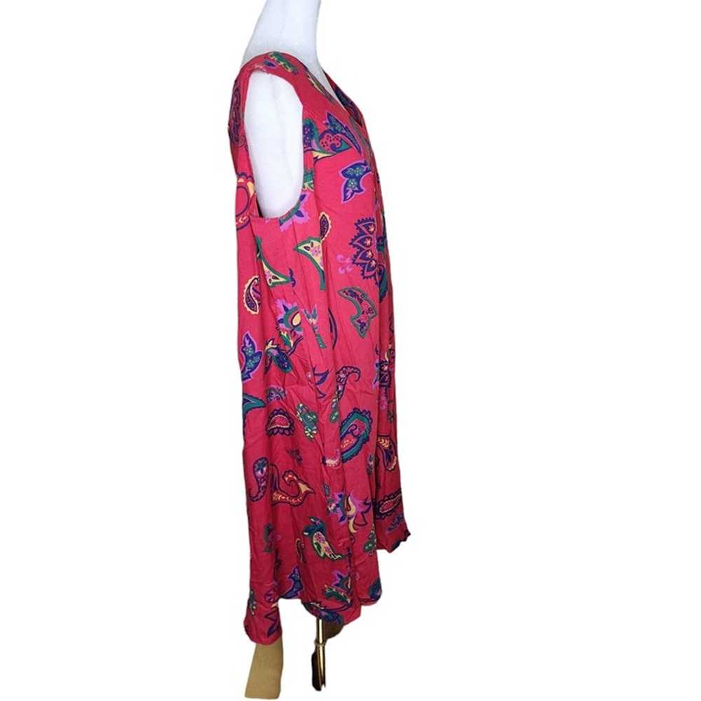 Vintage 80s Yakko Sleeveless Maxi Dress Summer Wo… - image 3