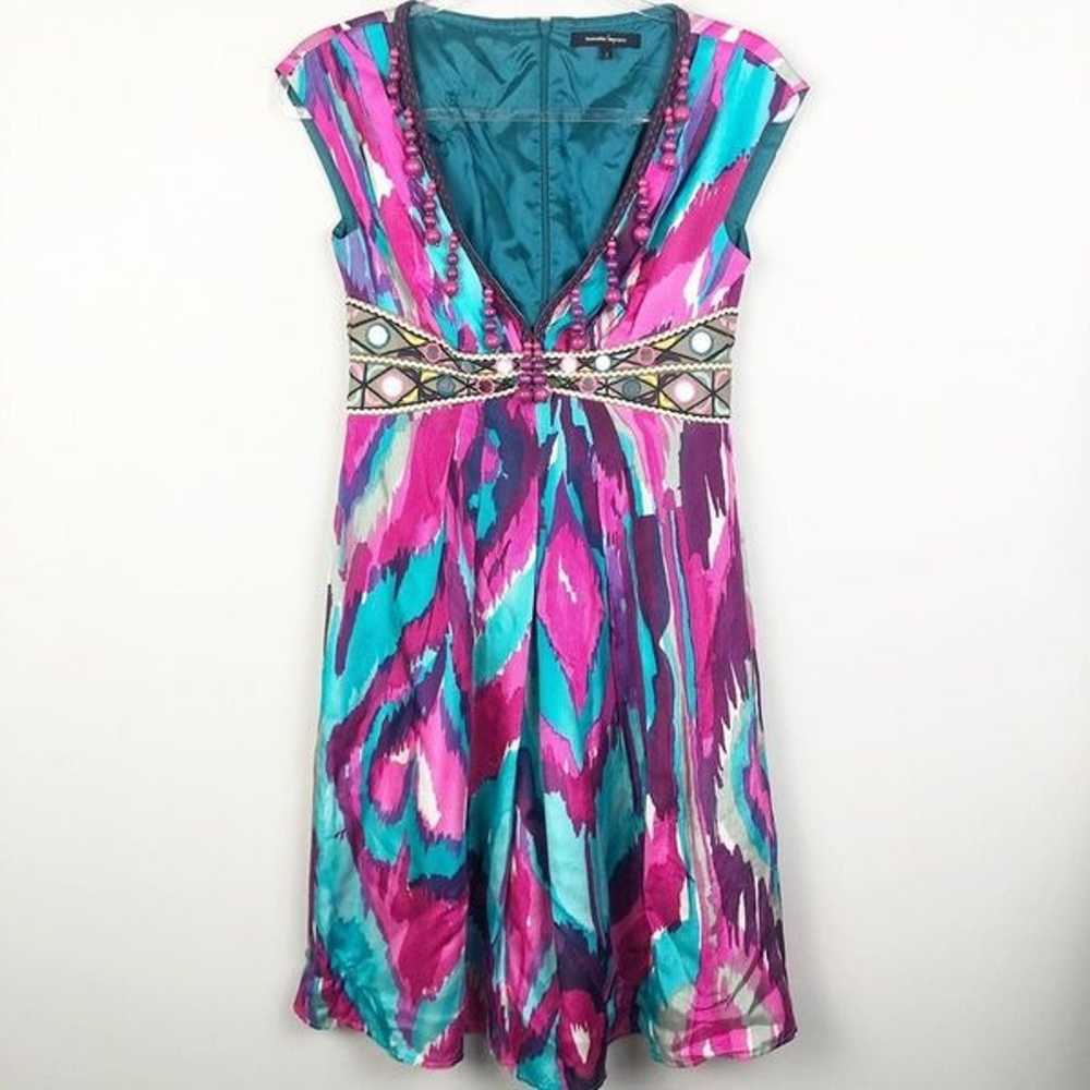 Nanette Lepore Colorful Silk Dress Size - image 3