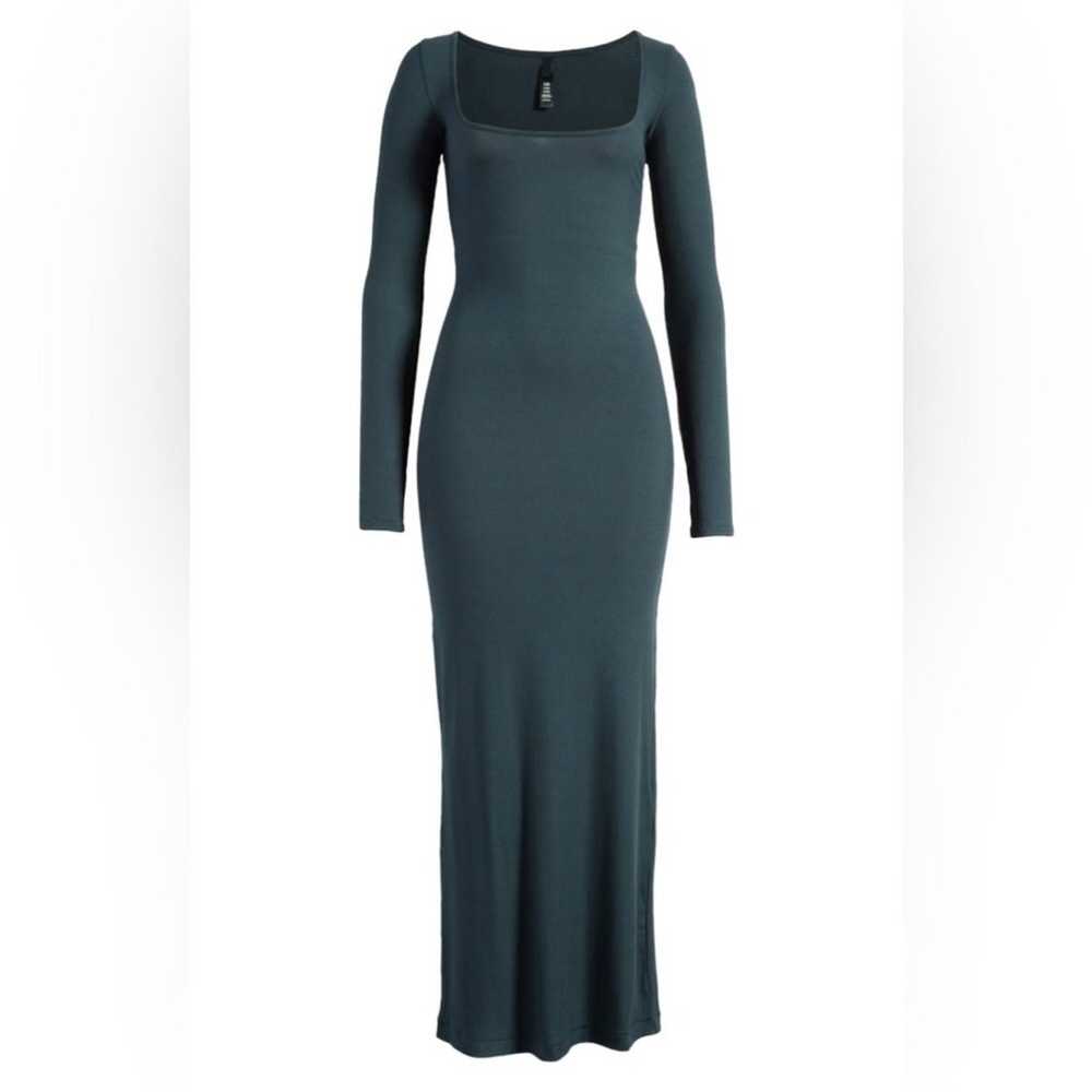 SKIMS Soft Lounge Long Sleeve Dress | Cypress | S… - image 1