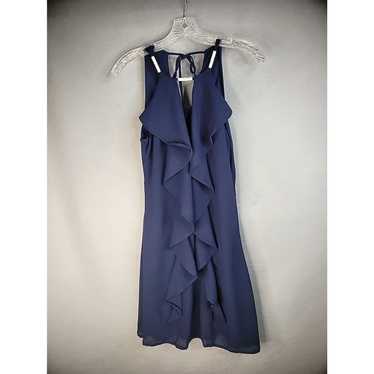 Vintage Venus Dress Womens 2 Small Blue Solid Silv