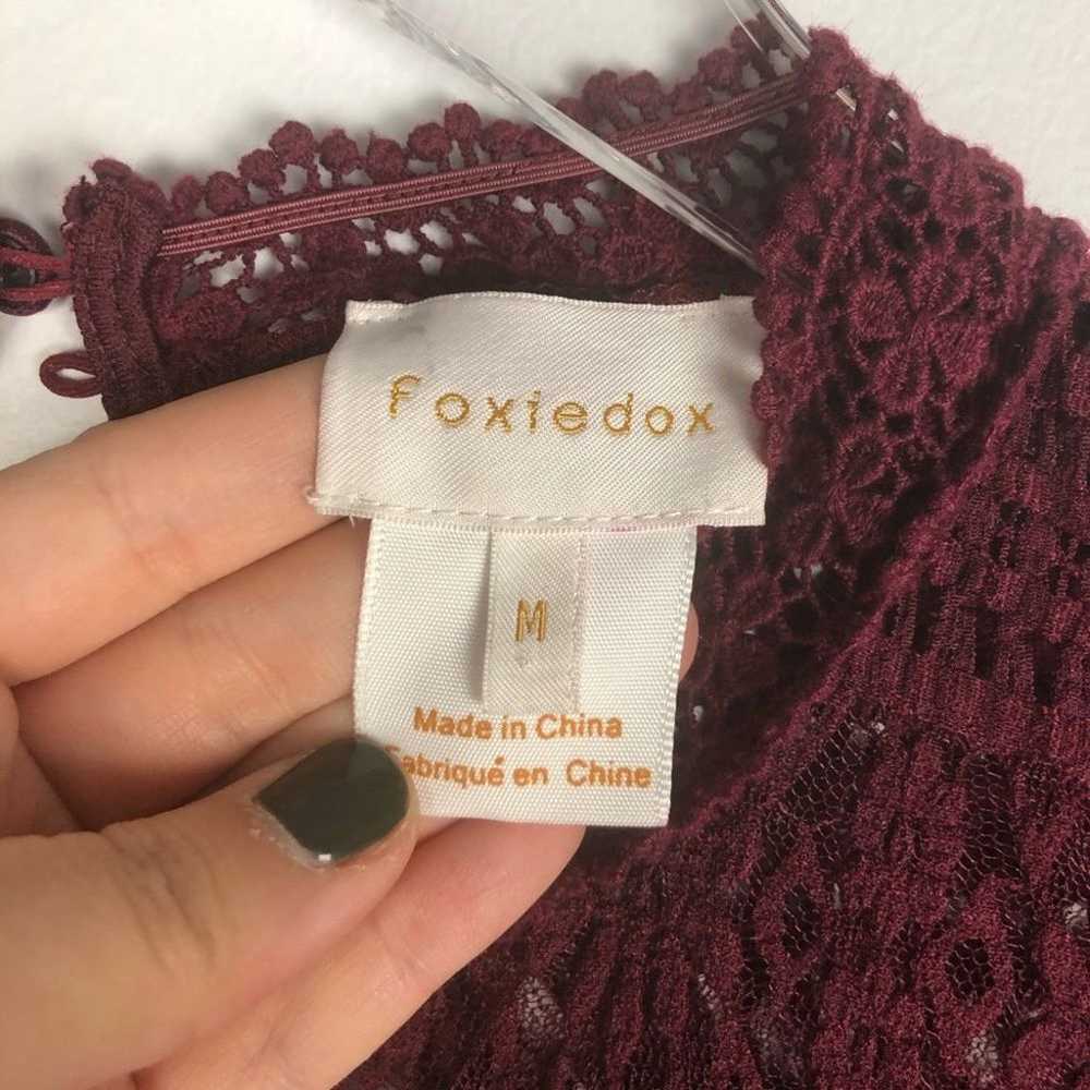 Foxiedox Ellie Fit & Flare Dress Wine M - image 5