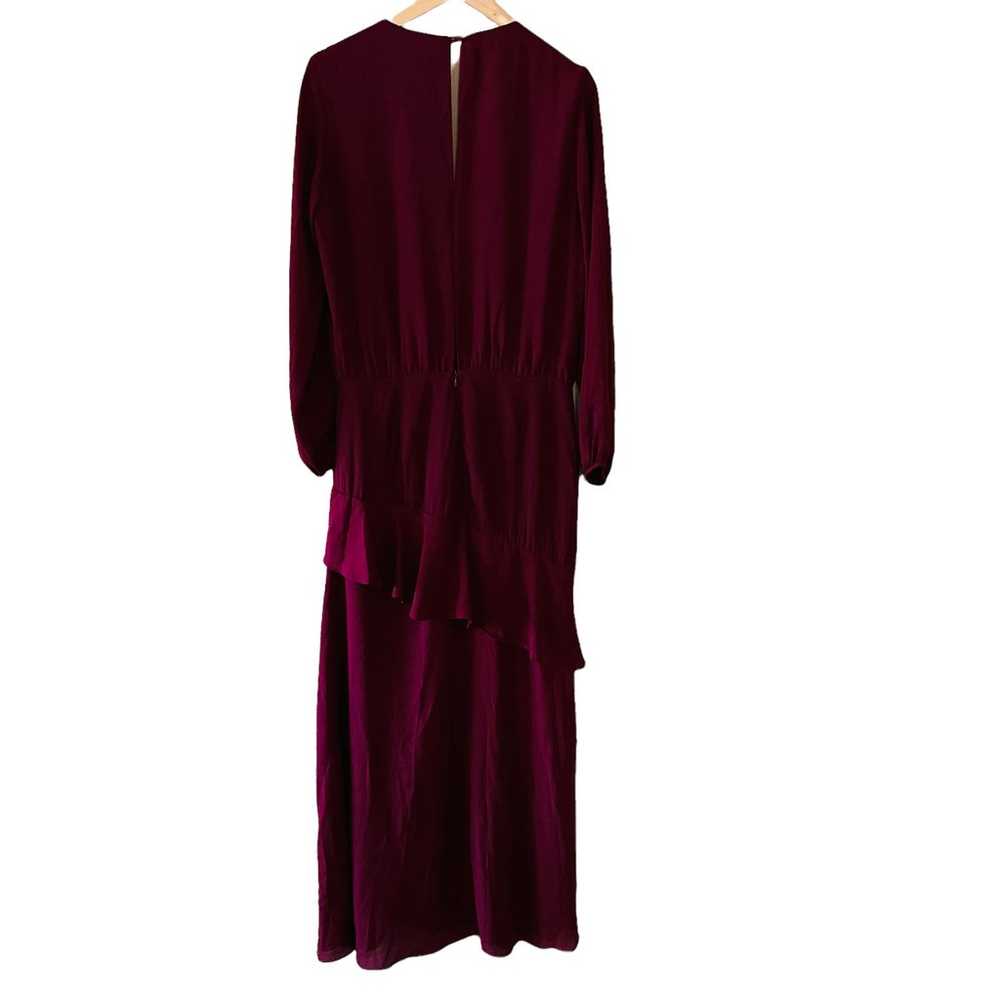Krisa Dress Maxi Long Sleeve Ruffle Size Large Bu… - image 3