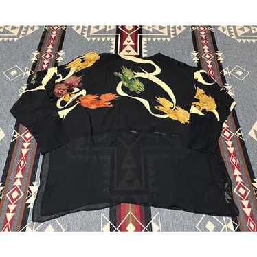 Annex Anne Namba Hawaii Designer Blouse sz M Art … - image 1