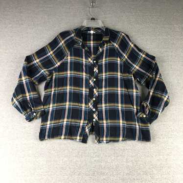 Vintage J Jill Shirt Womens Medium Flannel Plaid M