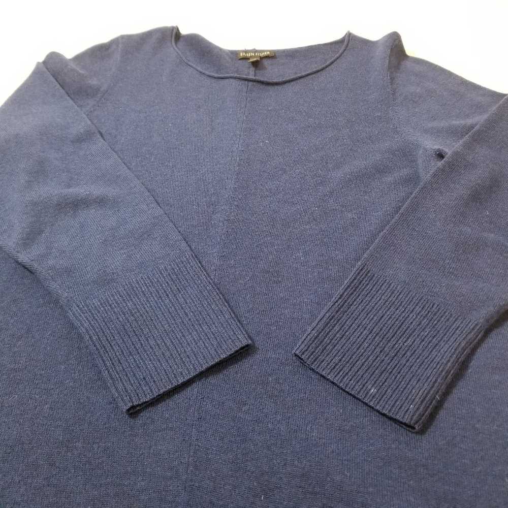 Eileen Fisher Wool Blend High Low Knit Sweater Dr… - image 10