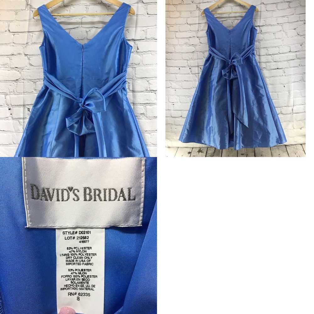 Vintage David’s Bridal Formal Dress Powder Blue W… - image 4