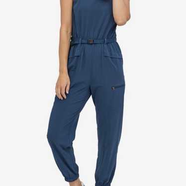 Patagonia fleetwith belted jumpsuit blue