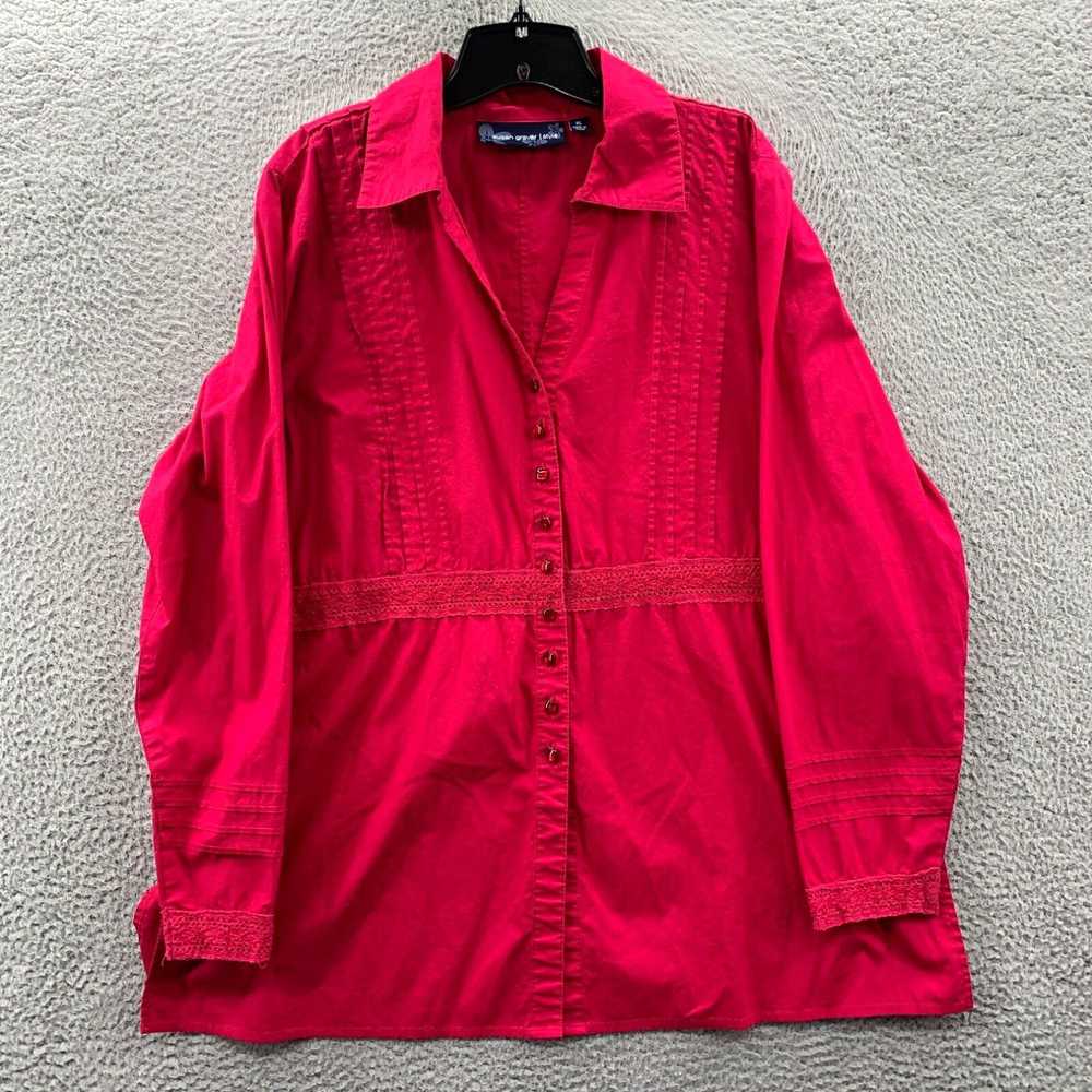 Susan Graver SUSAN GRAVER Shirt Womens XL Button … - image 1