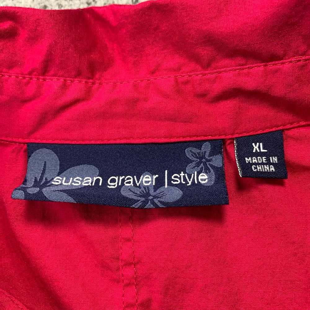 Susan Graver SUSAN GRAVER Shirt Womens XL Button … - image 3