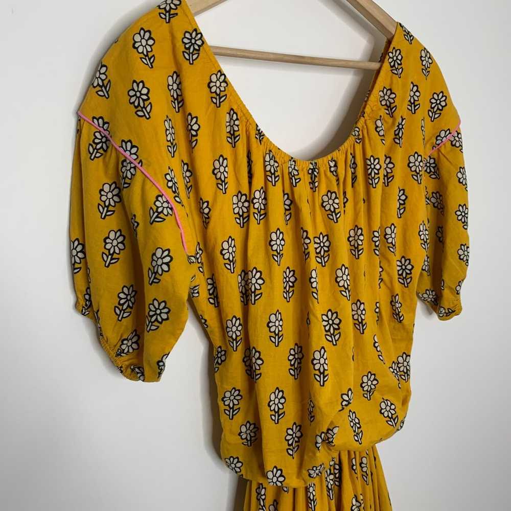 Rhode Resort Yellow Flower Frida Dress Womens Lar… - image 11