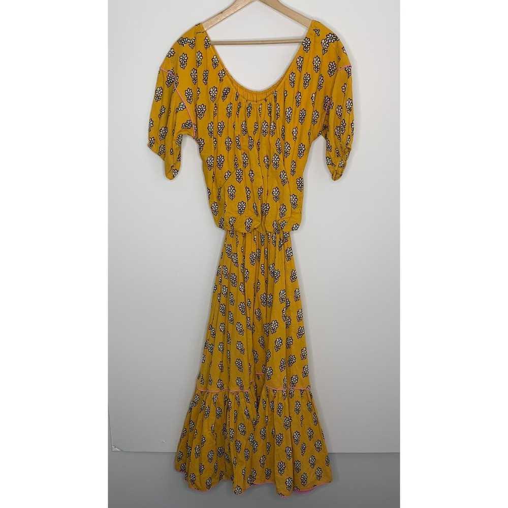 Rhode Resort Yellow Flower Frida Dress Womens Lar… - image 3