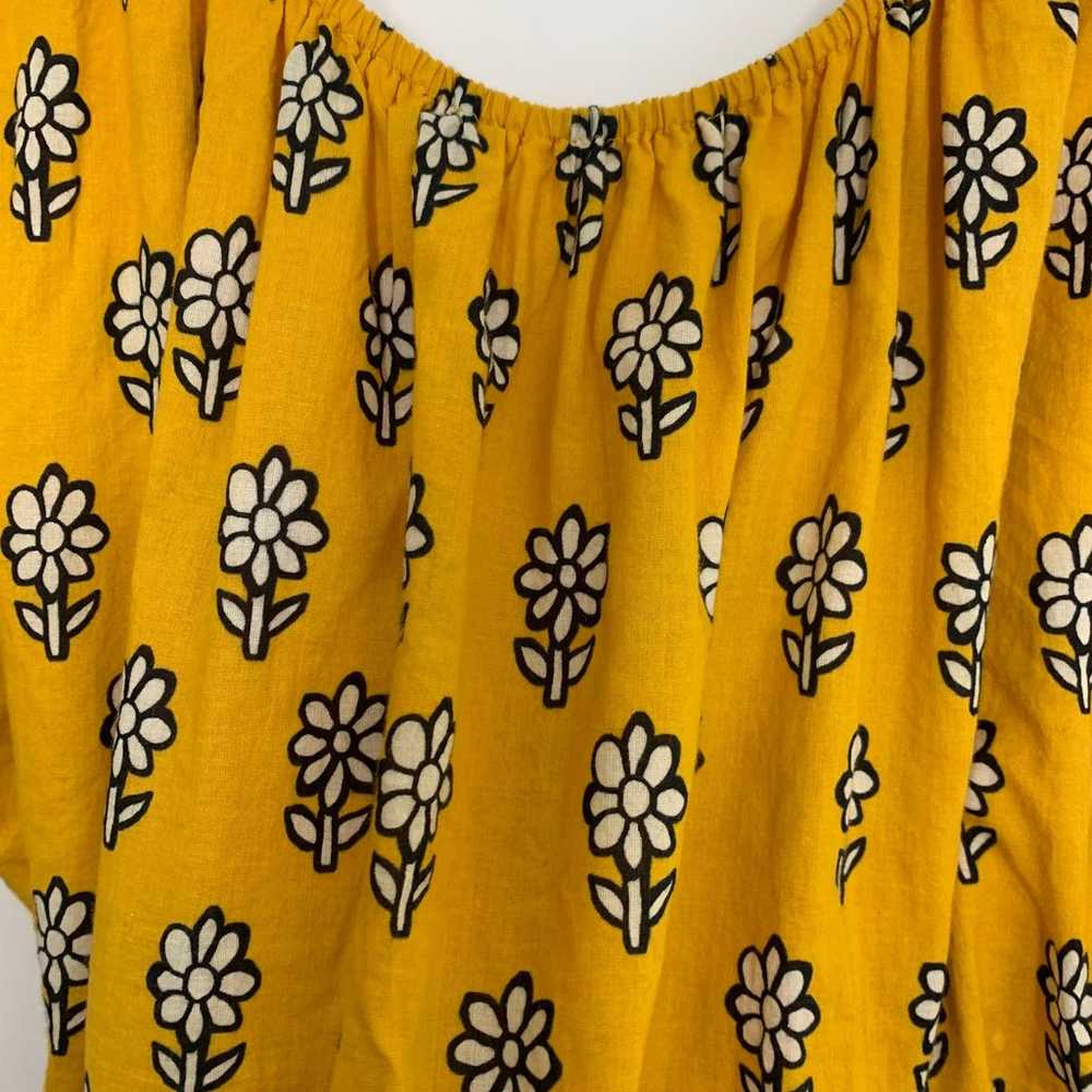 Rhode Resort Yellow Flower Frida Dress Womens Lar… - image 5