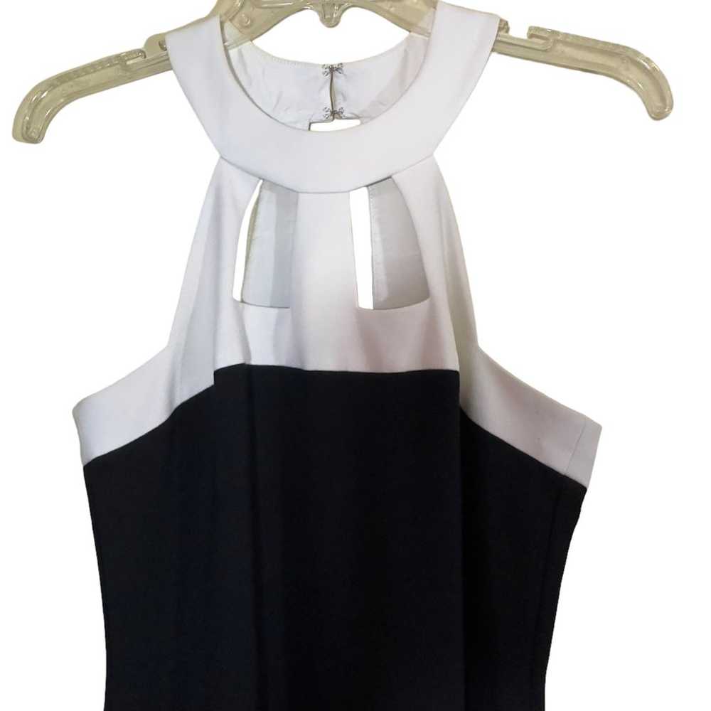 Trina Turk Sexy Black White Cut Out Cocktail Dres… - image 2