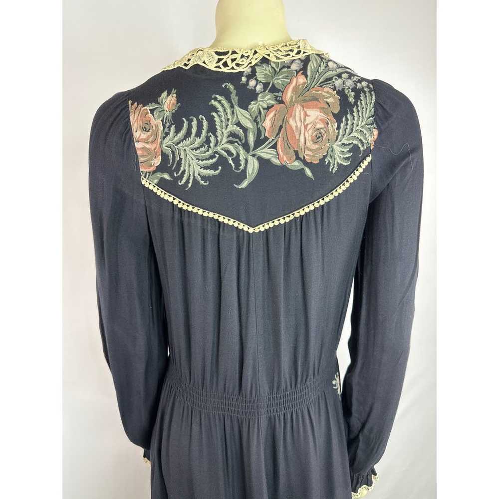 Vintage Boho Dress, Cactus N.y.c Label, Black Hip… - image 10